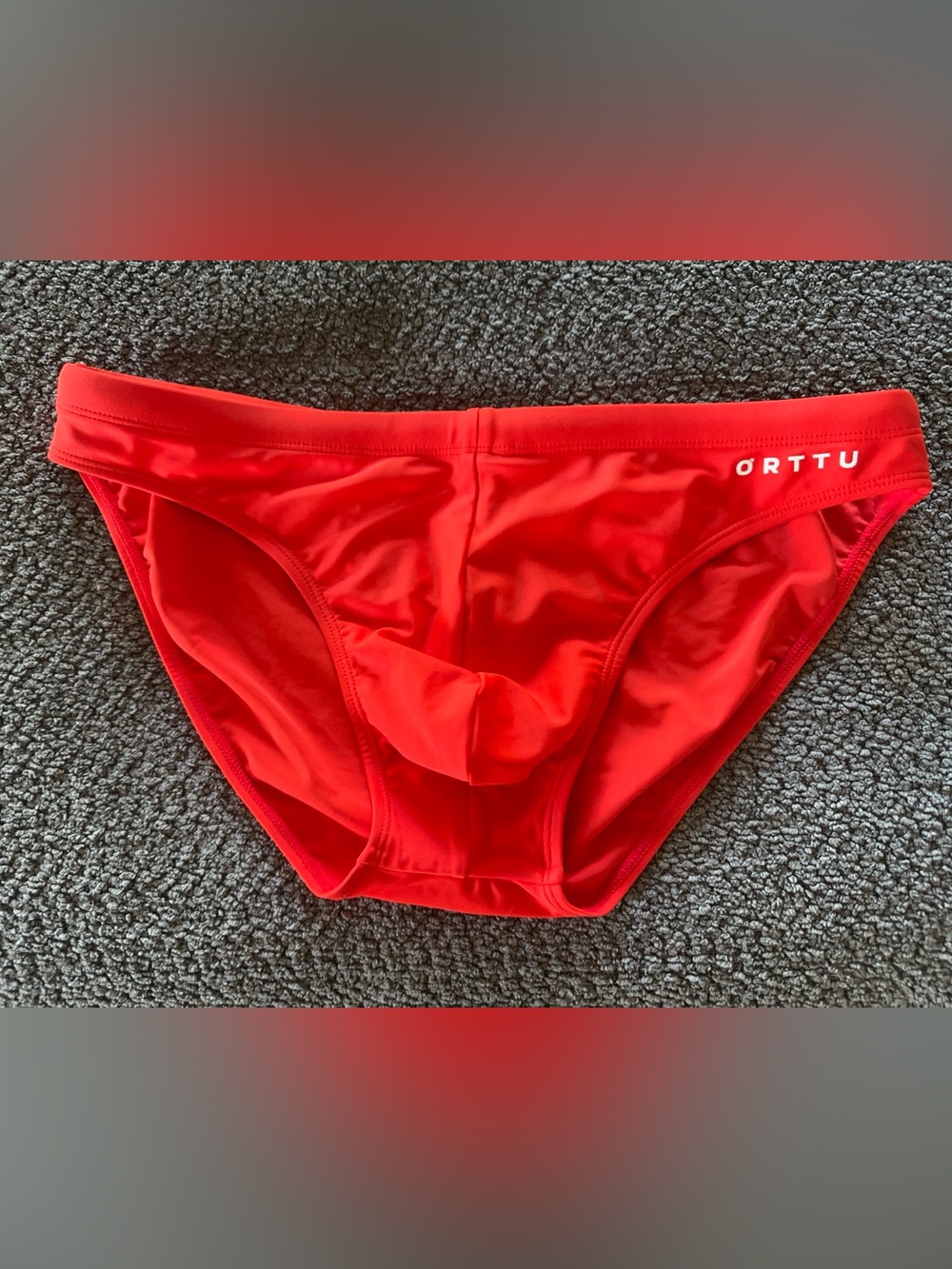 ORTTU Red Men's Swimming Briefs